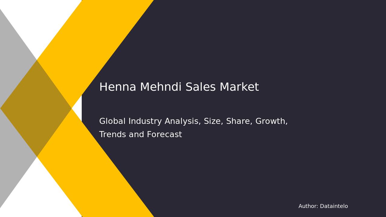 Henna Mehndi Sales Market Report | Global Forecast From 2024 To 2032