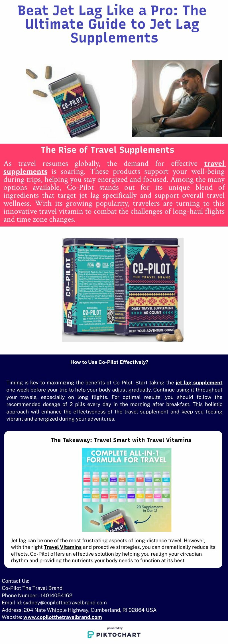 Beat Jet Lag Like a Pro: The Ultimate Guide to Jet Lag Suppl | Piktochart Visual Editor