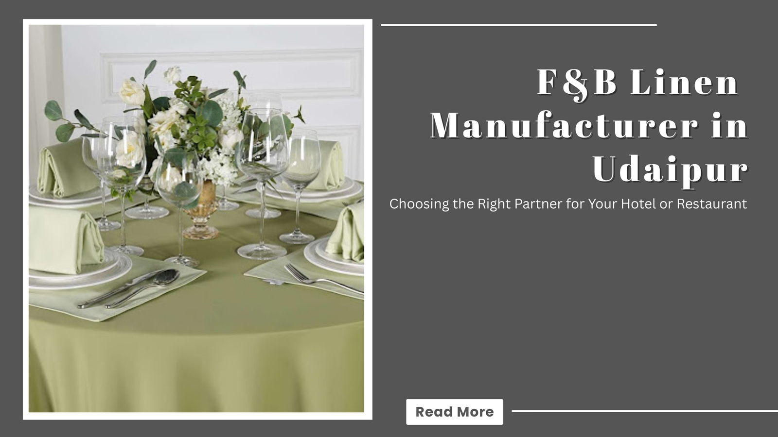 F&B Linen Manufacturer in Udaipur | Sanjeev Textiles